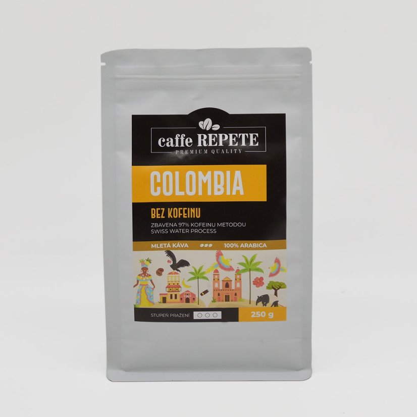 Zrnková káva COLOMBIA BEZ KOFEINU
