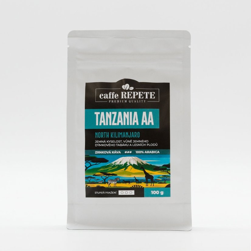 Zrnková káva TANZANIA AA North Kilimanjaro 100 g