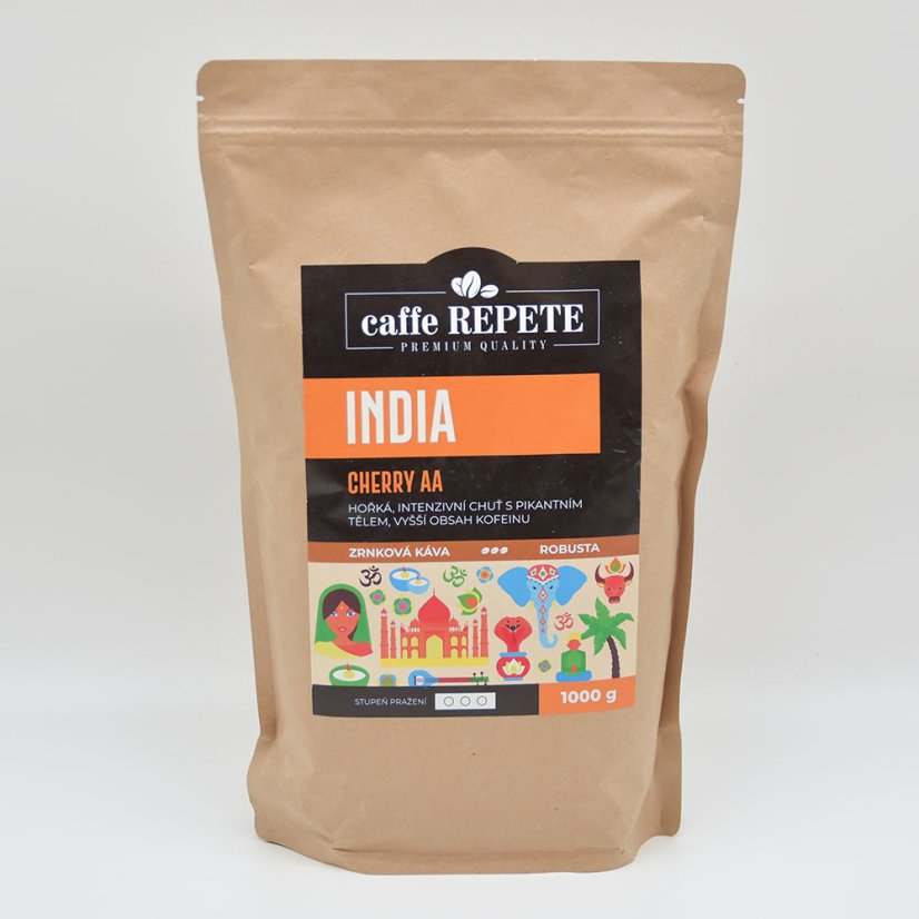 Zrnková káva INDIA CHERRY AA